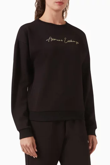 Crewneck Sweatshirt in Viscose-blend