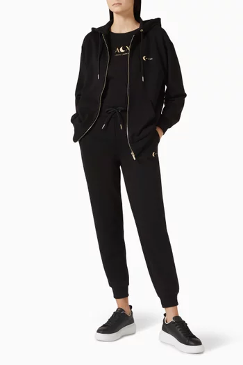 كنزة بغطاء رأس وسحّاب قطن فرنش تيري