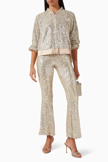 Sequin Bomber Jacket