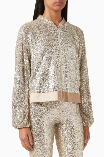 Sequin Bomber Jacket