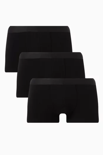 Trunks in Stretch Cotton, Set of 3