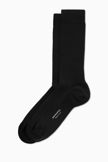 Ribbed Socks in Cotton-blend
