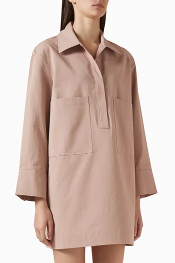 Utility Mini Shirt Dress in Cotton