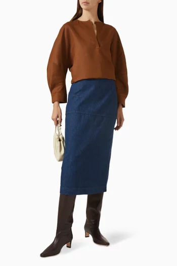 Pencil Skirt in Denim