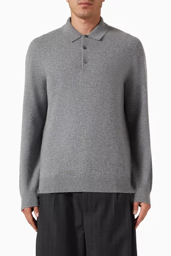 تي شيرت بولو كشمير بلا حياكة جانبية