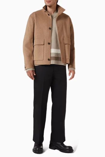 Striped Boiled Sweater in Merino Wool