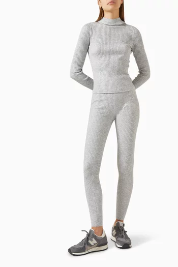 Ribbed Leggings in Merino-knit