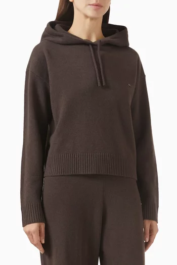 Knitted Hoodie in Merino Wool