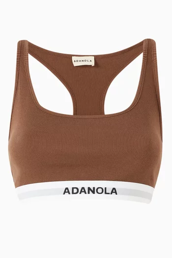 Branded Ribber Racer Bra