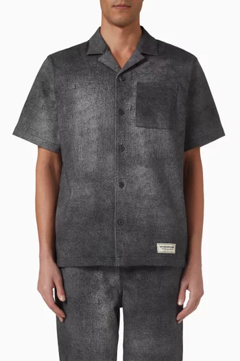 Oversized Bowling Shirt in Soft Denim