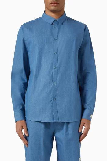 Regular Fit Shirt in Organic Cotton Weave
