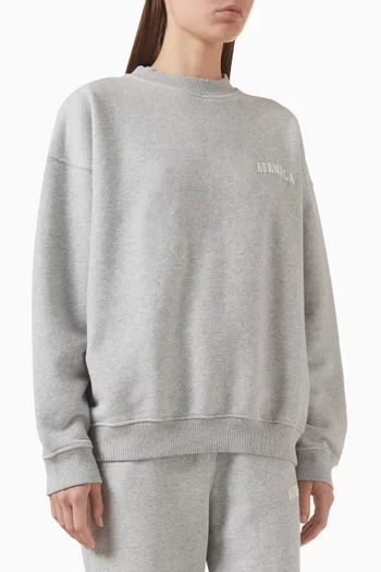 Oversized Varsity Collegiate Sweatshirt in Fleece