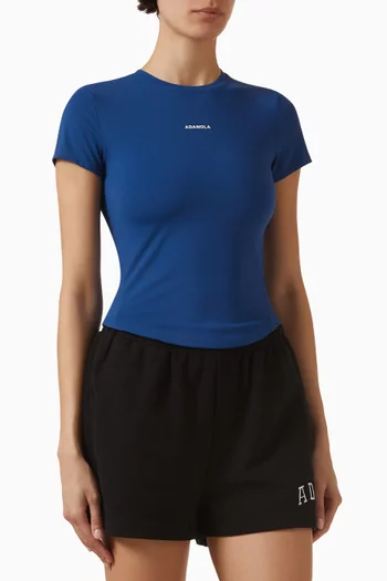 Ultimate Curved Hem Top in Stretch Nylon