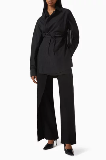 قميص ياسمين برباط قطن