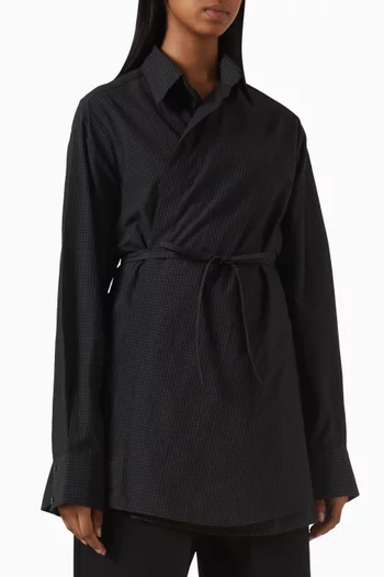 قميص ياسمين برباط قطن