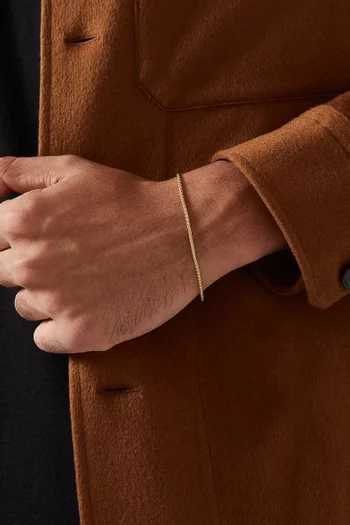 سوار بحلقات متصلة فضة إسترلينية مطلية بالذهب عيار 14