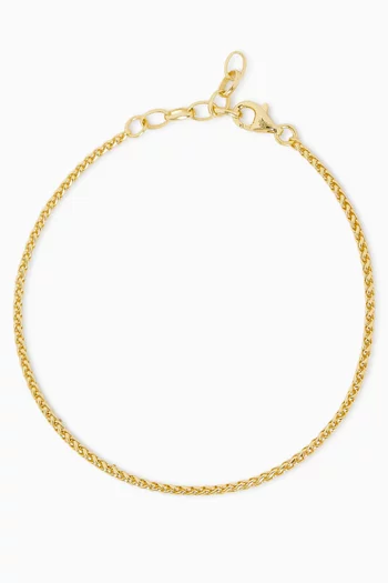 سوار بحلقات متصلة فضة إسترلينية مطلية بالذهب عيار 14