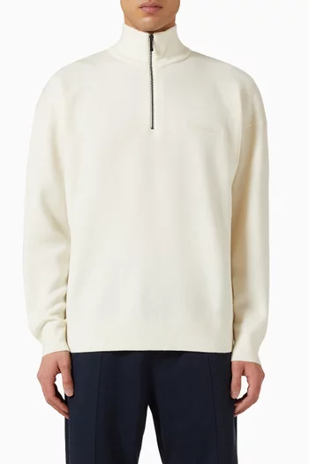 x Aston Martin Zip‑neck Sweater