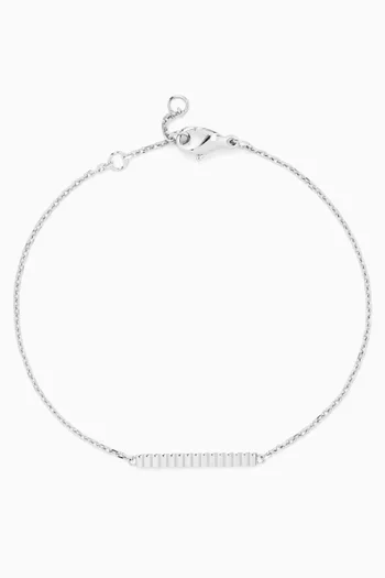 Quatre Grosgrain Chain Bracelet in 18kt White Gold