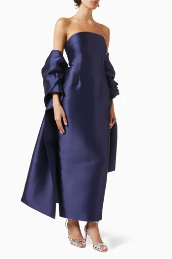 فستان ريني بشال وحافة فوق الكاحل