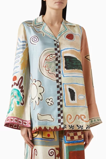 قميص ميشيل حرير تويل