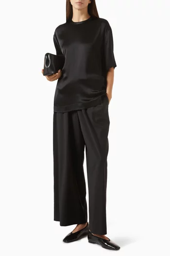 بنطال دينر برباط تضييق صوف