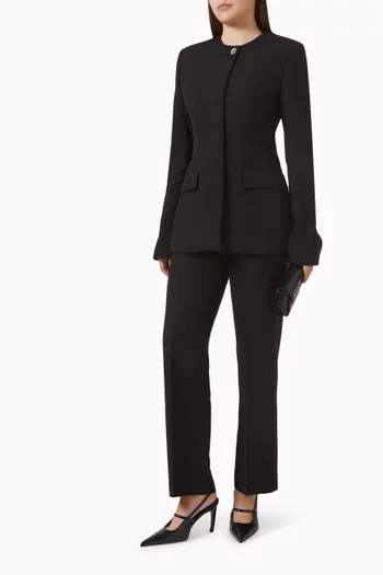 Collarless Evening Jacket in Viscose Blend