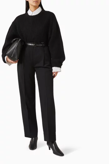 سترة منسوجة من مزيج موهير مضلع