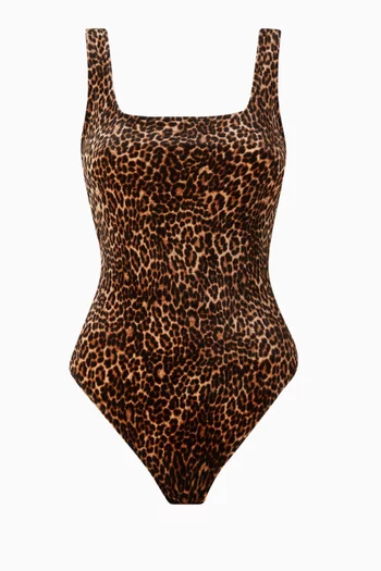 Leopard-print Modern Tank Bodysuit in Velvet