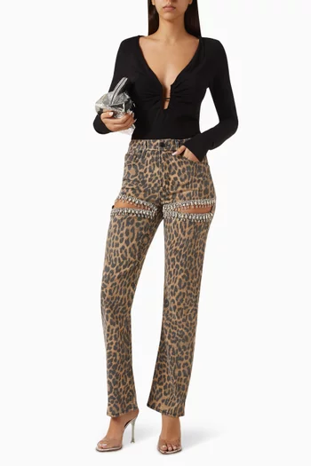 Good Icon Straight-leg Diamond Jeans in Denim