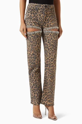 Good Icon Straight-leg Diamond Jeans in Denim