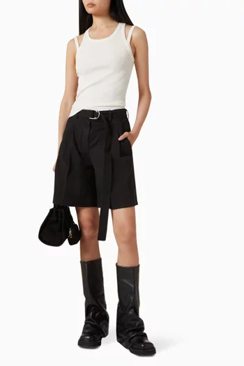 Racerback Strap Tank Top in Cotton Blend