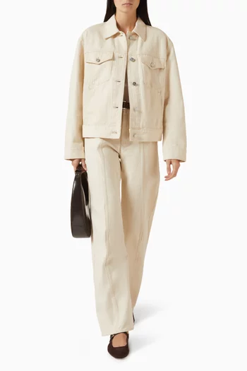 Classic Oversized Trucker Jacket in Denim