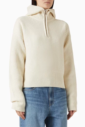 Balaclava Hoodie in Wool Blend