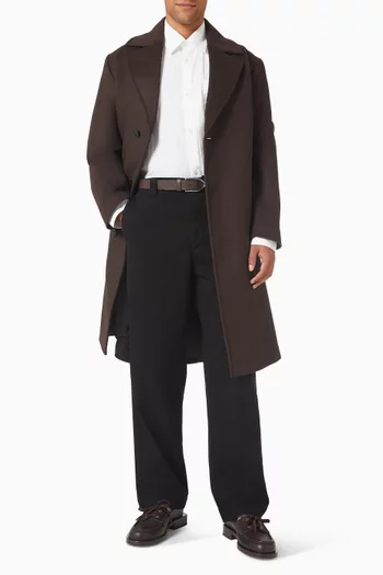 Longline Coat in Wool-blend
