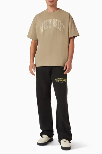 تي شيرت بعبارة Why Not قطن