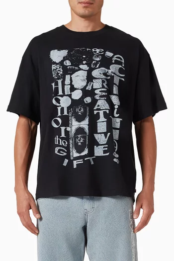 تي شيرت بطبعة Honor Creative قطن