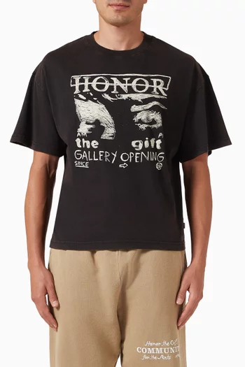 تي شيرت بطبعة Art That Reflects قطن