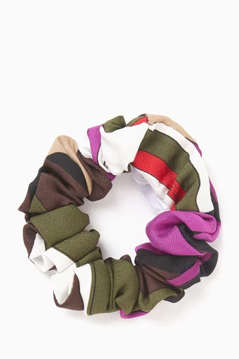 Iride Hair Scrunchie in Silk-twill