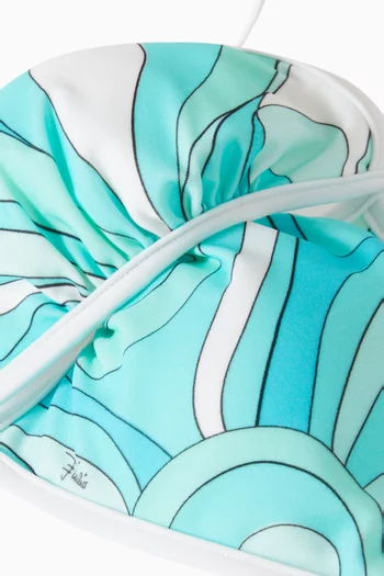 Marmo-print Bikini Top