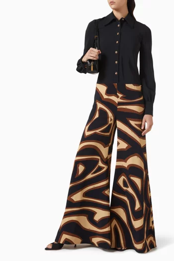 Printed Jumpsuit in Cady