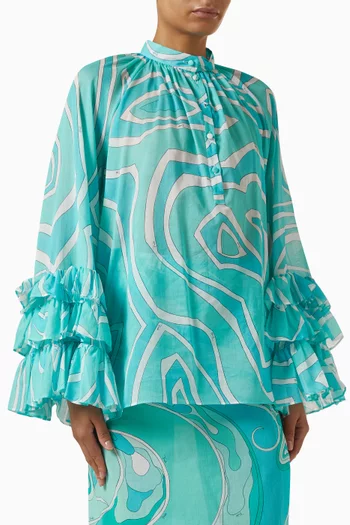 Marmo-print Top in Cotton