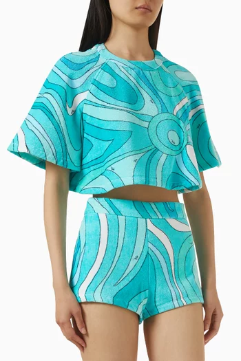 Marmo-print Top in Cotton