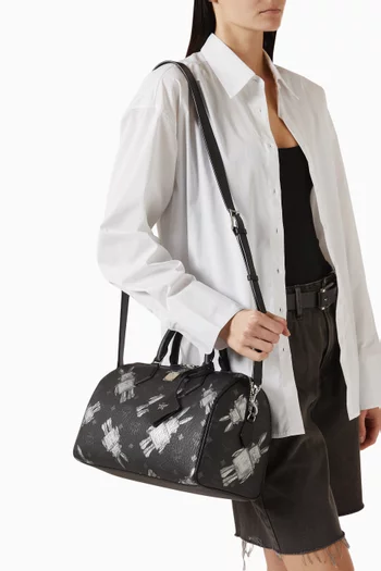 Medium Ella VI Boston Bag in Visetos Canvas