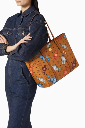 Toni Medium Shopper Bag in Visetos Canvas