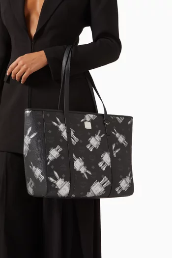 Medium Toni Shopper Bag in Visetos Canvas