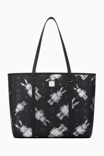 Medium Toni Shopper Bag in Visetos Canvas