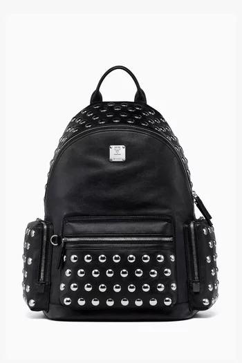 Medium Stark Studded Backpack in Lambskin Leather
