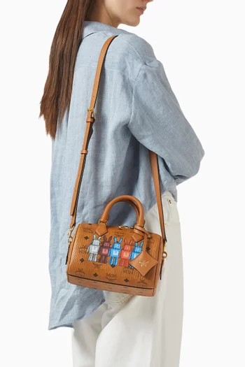 حقيبة ايلا VI بوسطن صغيرة قنب بنقشة فيزيتوس