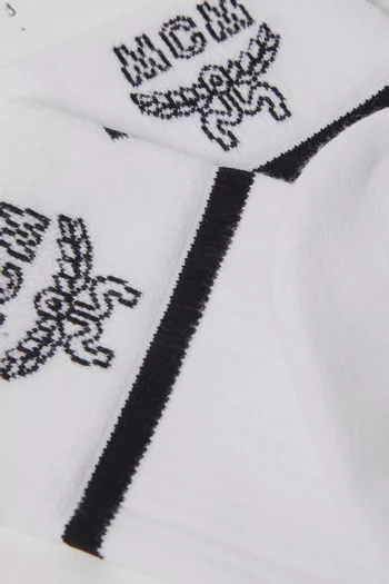 جوارب بشعار الماركة قطن مضلع